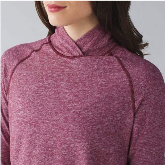 Lululemon Pleat Back Long Sleeve Pullover Bordeaux Size 8 NWOT - Picture 2 of 12